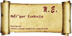 Móger Eudoxia névjegykártya